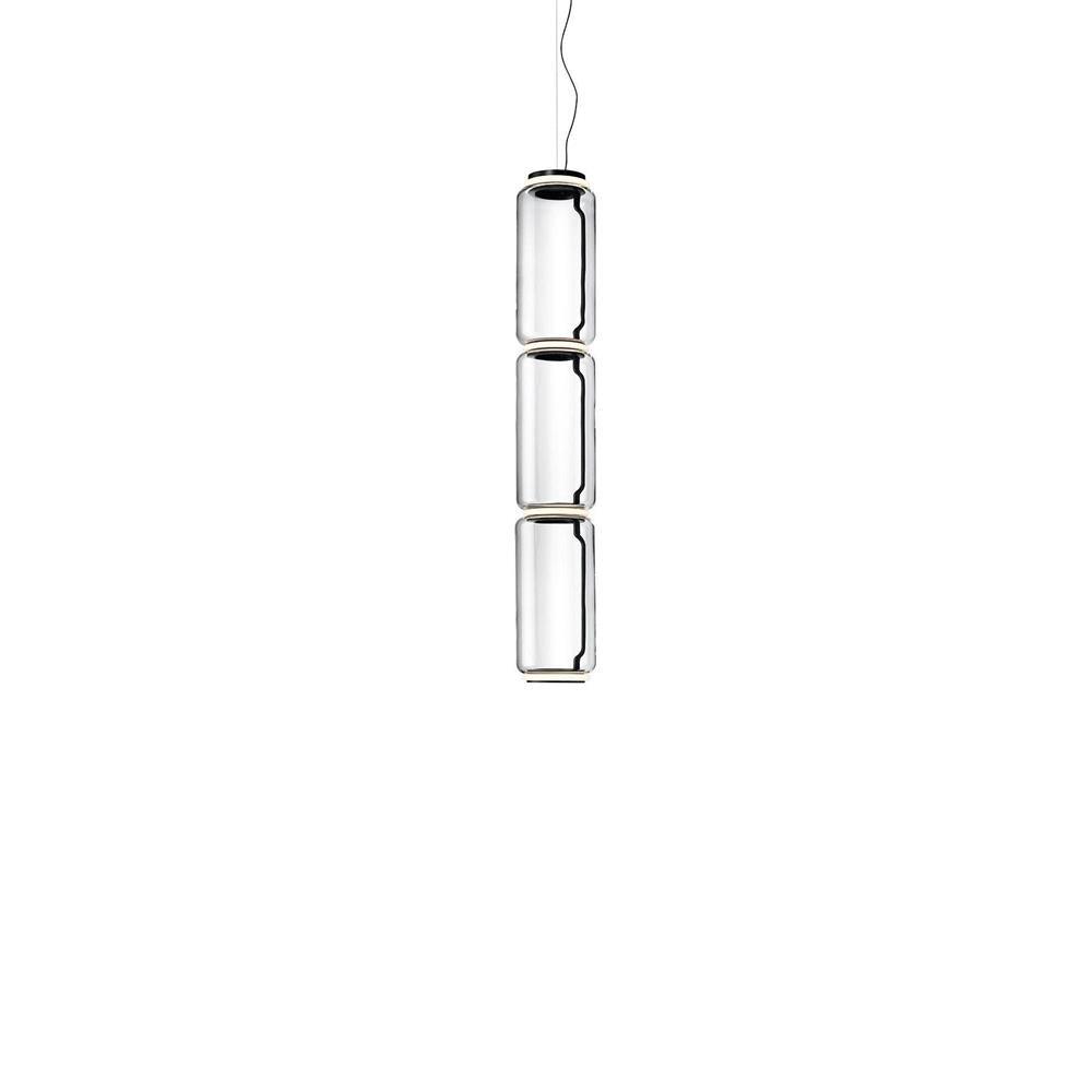 Ambient Glow Layered Glass Cylinder Pendant Light